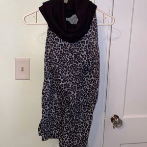 Cheetah sweater turtle neck